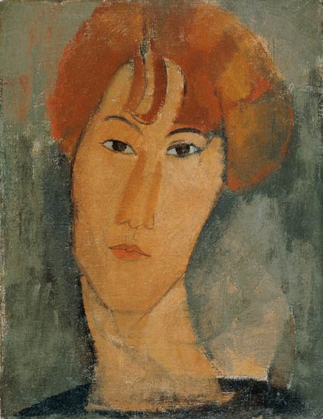 Red-haired young woman with ruff de Amadeo Modigliani