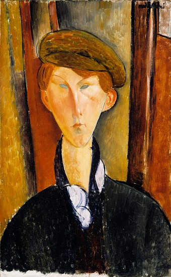 Young man with cap de Amadeo Modigliani