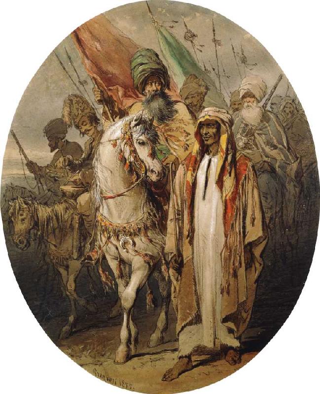 Arabische Krieger de Amadeo Preziosi