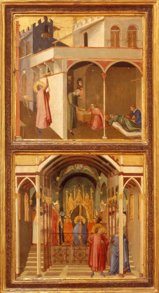 2 scenes with St.Nicholas de Ambrogio Lorenzetti