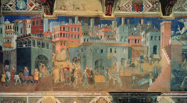 Buon governo, Town de Ambrogio Lorenzetti