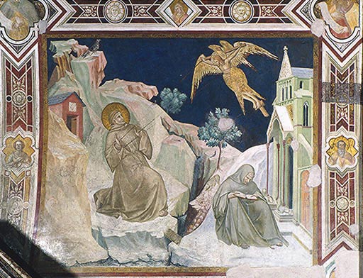Die Stigmatisation des hl. Franziskus von Assisi auf dem Berg La Verna de Ambrogio Lorenzetti