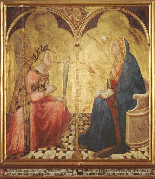 Lorenzetti , Annunciation to Mary de Ambrogio Lorenzetti