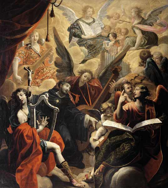 St. Nicholas of Tolentino with a Concert of Angels de Ambroise Fredeau