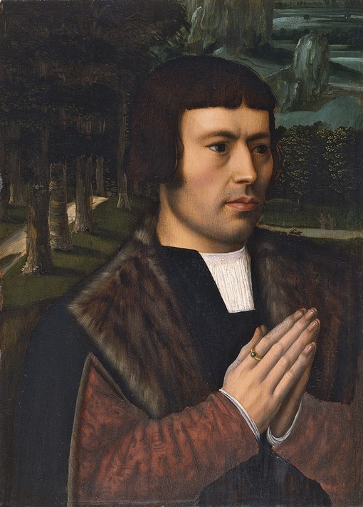 Portrait of a Man praying de Ambrosius Benson