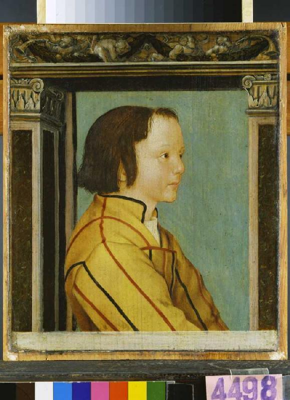 Portrait of a boy with brown hair de Ambrosius Holbein