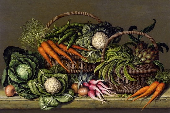 Basket of Vegetables and Radishes de  Amelia  Kleiser