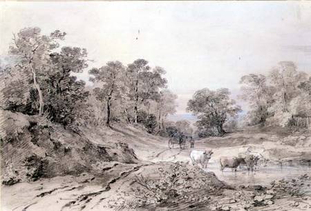 A Country Road between Trees de Amelia Long