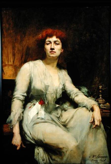 Portrait of Severine (1855-1929) de Amelie Beaury-Saurel