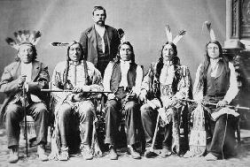 Delegation of Sioux chiefs, led by Red Cloud (1822-1909) in Washington D.C. to see President Ulysses