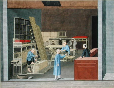 Bamboo Furniture Shop (gouache and w/c on paper) de American School