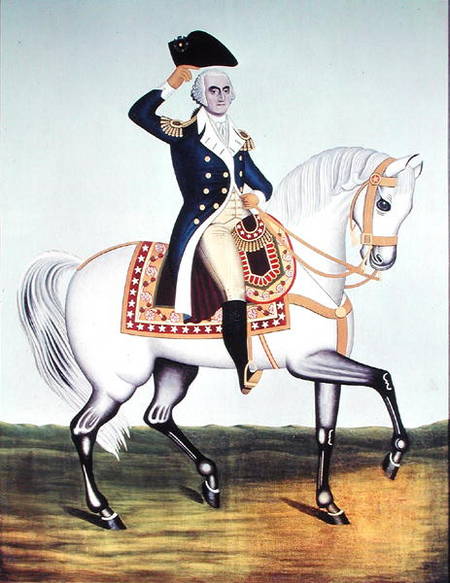 General Washington (1732-99) on a White Charger de American School