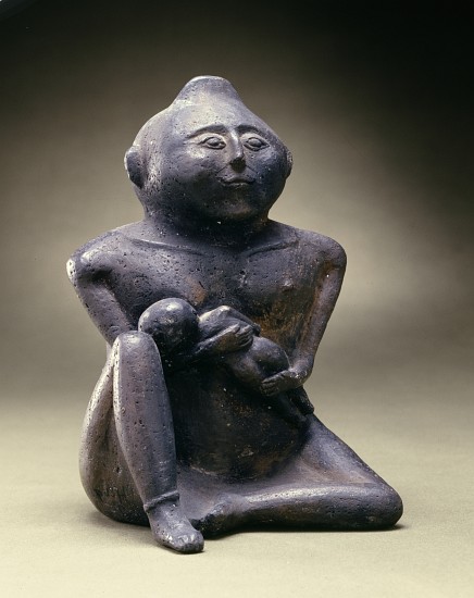 Nursing-mother-effigy bottle, Cahokia Culture, Mississippian Period, 1200-1400 de American School