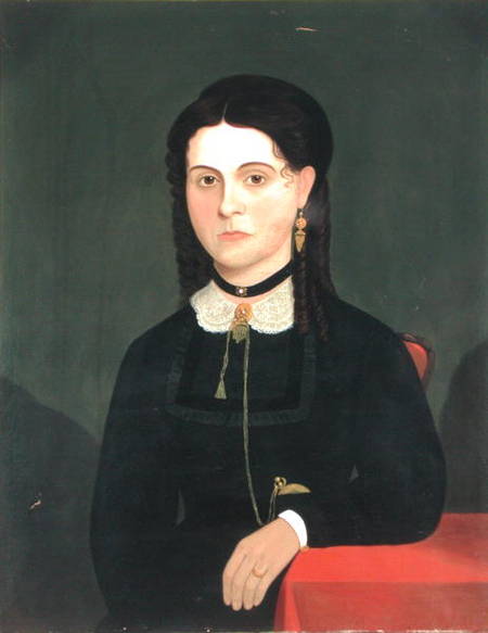 Portrait of Mrs James Madison Winn (b.1833) 1853-60 de American School