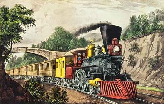 The Express Train, published Nathaniel Currier (1813-88) and James Merritt Ives (1824-95) de American School