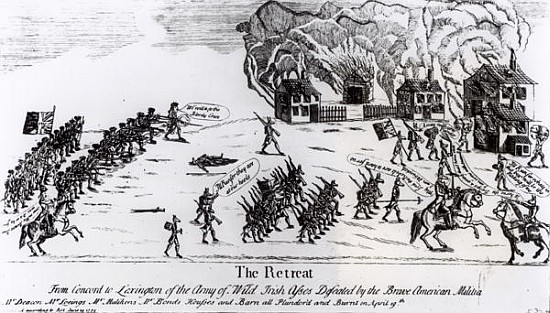 The Retreat, published 1775 de American School