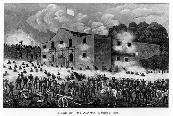 The Siege of the Alamo, 6th March 1836, from ''Texas, an Epitome of Texas History, 1897'', by Willia de American School