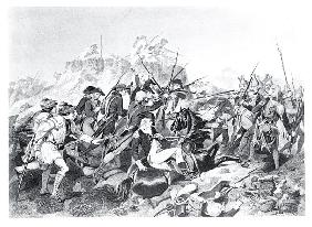 Battle of Saratoga - General Arnold Wounded in the Attack on the Hessian Redoubt, 17th October 1777