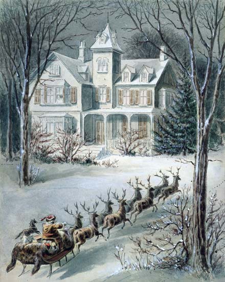 Illustration from 'Twas the Night Before Christmas' de American School