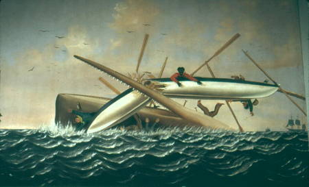 Whale attacking a Long Boat de American School