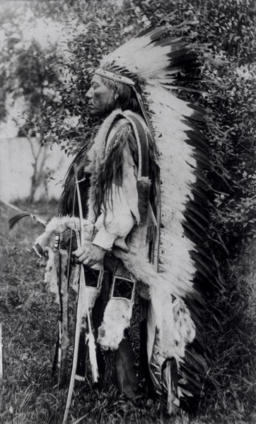White Wolf, a Comanche Chief, c.1891-98 (b/w photo)  de American School
