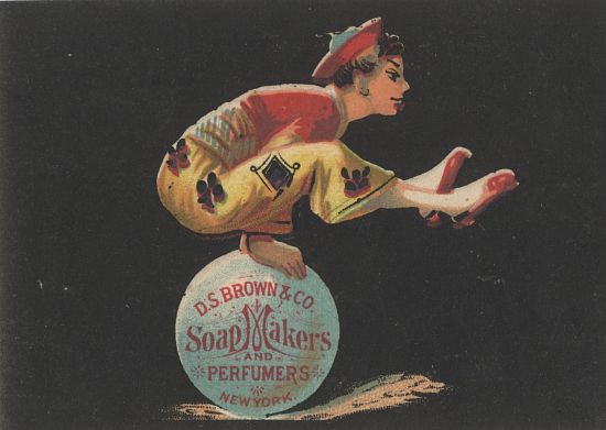 Advertisement for D. S. Brown & Co. Soap makers and Perfumers, New York de American School, (19th century)