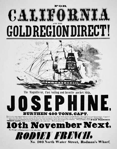 Clipper Ship Poster, 1849 (print) de American School, (19th century)