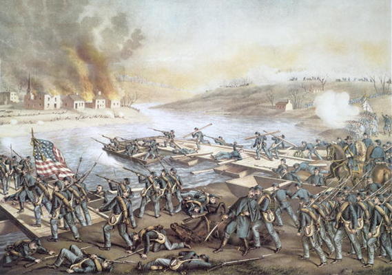 The Battle of Fredericksburg, 13th December 1862 (litho) de American School, (19th century)