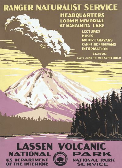 Lassen Volcanic National Park Travel Poster de American School, (20th century)