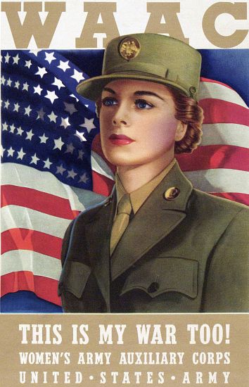 World War II WAAC Poster ?This is My War Too!? de American School, (20th century)