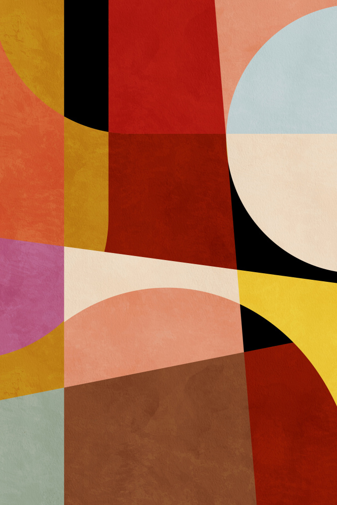 Warm Colors Bauhaus Geometry2 de Ana Rut Bre