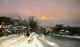 Winter at the Auer mill brook in Munich de Anders Andersen-Lundby