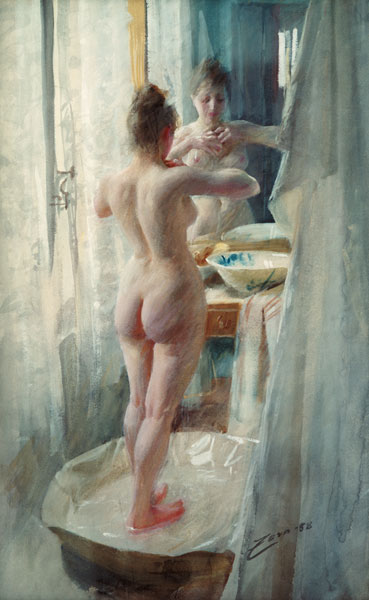 Anders Zorn / The Bathtub / 1888 de Anders Leonard Zorn