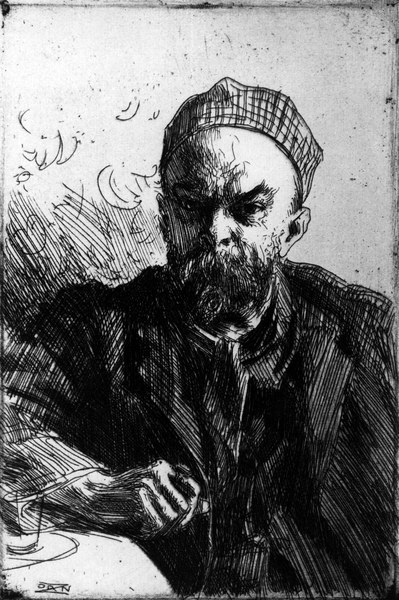 Paul Verlaine / Etch.by A.Zorn / 1895 de Anders Leonard Zorn