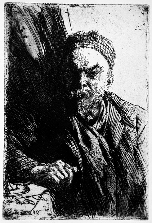 Portrait of the Poet Paul Verlaine (1844-1896) de Anders Leonard Zorn