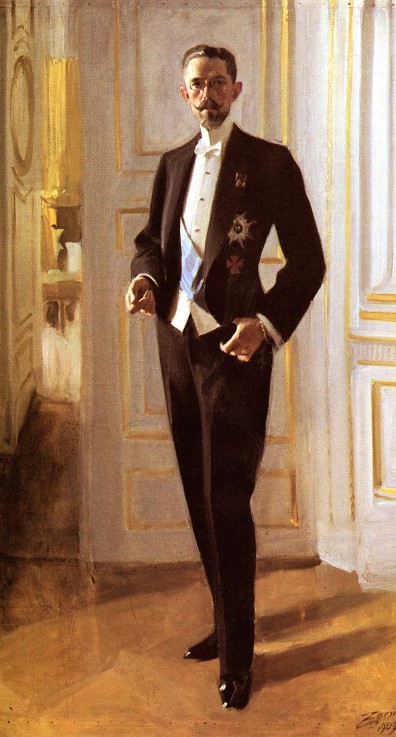 Portrait of Gustav V, King of Sweden de Anders Leonard Zorn