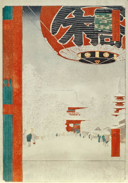 Temple of Asakusa , Tokyo de Ando oder Utagawa Hiroshige