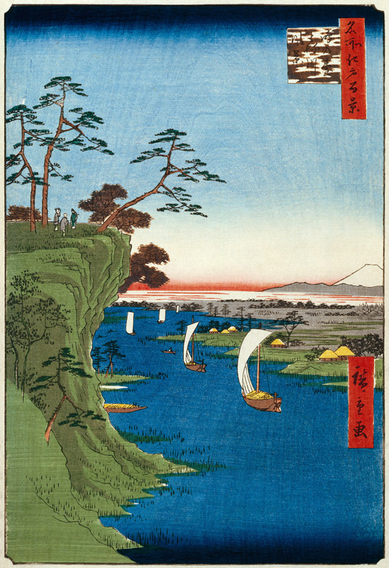 View of Konodai and the Tone River (One Hundred Famous Views of Edo) de Ando oder Utagawa Hiroshige
