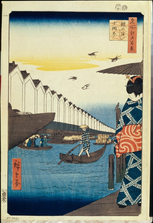 Yoroi no watashi Koami-cho (One Hundred Famous Views of Edo) de Ando oder Utagawa Hiroshige