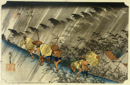 Driving Rain, Shono de Ando oder Utagawa Hiroshige