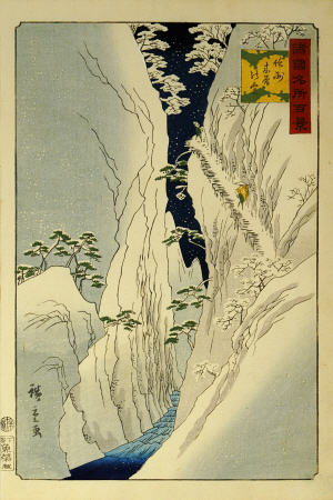 Kiso Gorge In New Snow de Ando oder Utagawa Hiroshige