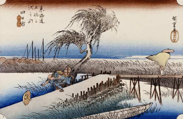 Mie River Near Yokkaichi de Ando oder Utagawa Hiroshige