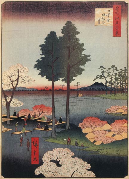 Suwa Bluff in Nippori (One Hundred Famous Views of Edo) de Ando oder Utagawa Hiroshige