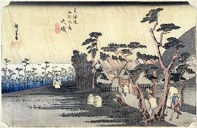 Oiso: Toraga Ame Shower, from the series ''53 Stations of the Tokaido Road'', 1834-35