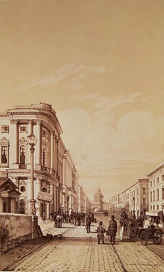 Nevsky Prospekt, St. Petersburg, illustration from ''Voyage pittoresque en Russie'' de Andre Durand