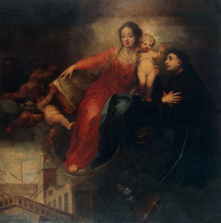 Madonna and Child with Saint Anthony of Padua de Andrea Celesti