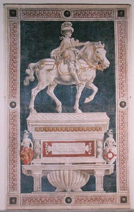 Equestrian monument to Niccolo da Tolentino (d.1435) 1456  (post restoration) de Andrea del Castagno