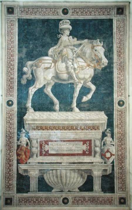 Equestrian monument of Niccolo Marucci da Tolentino (d.1435) de Andrea del Castagno