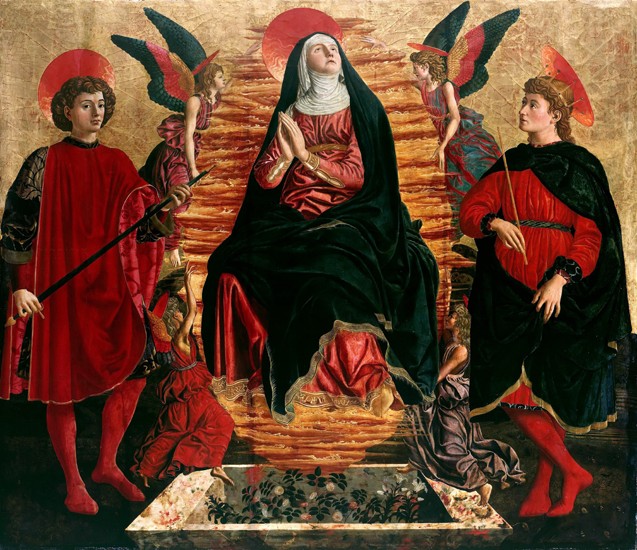 Assumption of the Virgin with Saints Julian and Minias de Andrea del Castagno