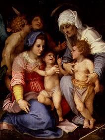 Hallow family with angels de Andrea del Sarto
